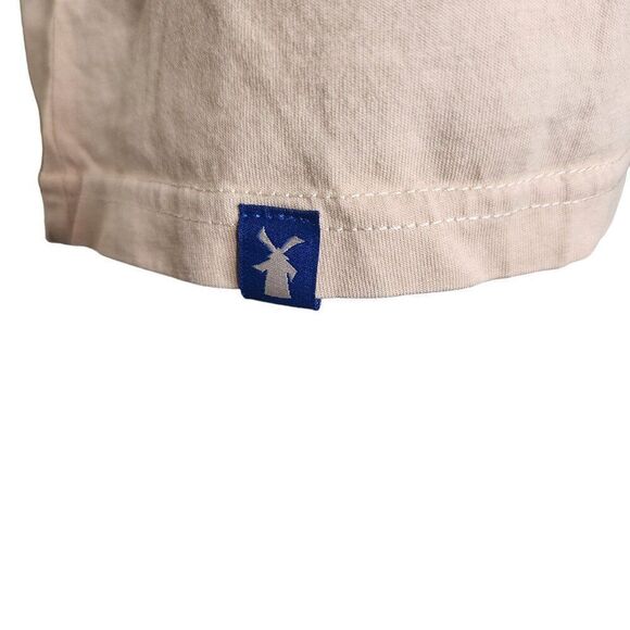 Dutch Bros Staff Short Sleeve Ringer TShirt Stoked Womens Size S Beige Retro - Picture 2 of 5